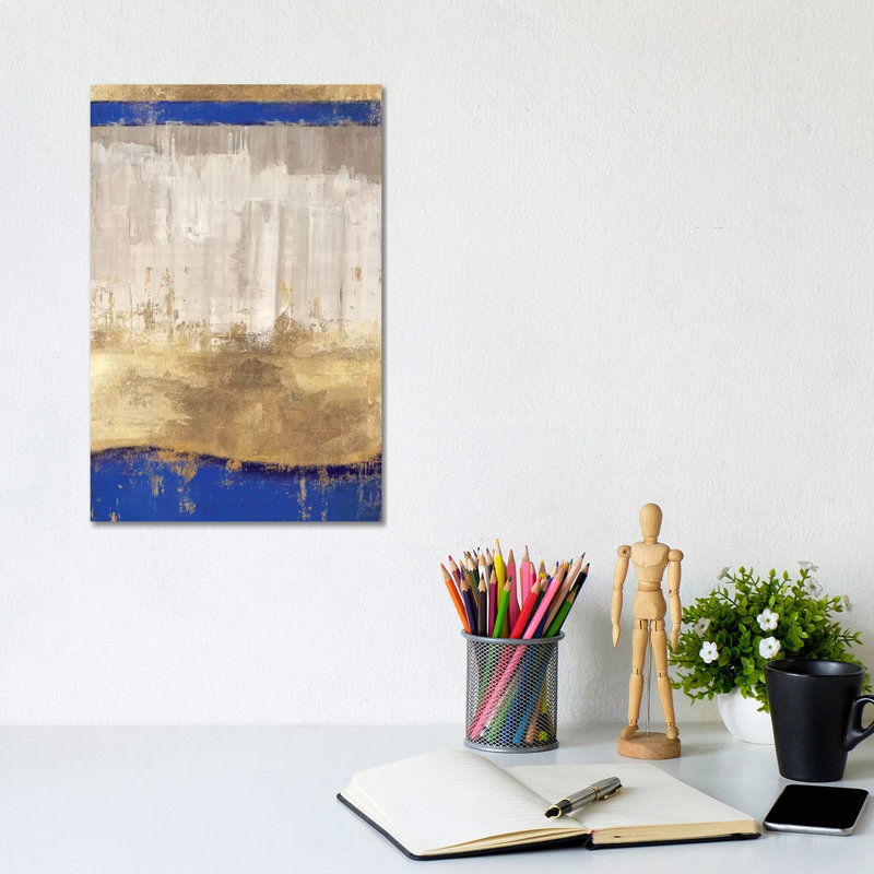 Indigo Abstract I - Wrapped Canvas Painting, 20.32 cm H x 30.48 cm W