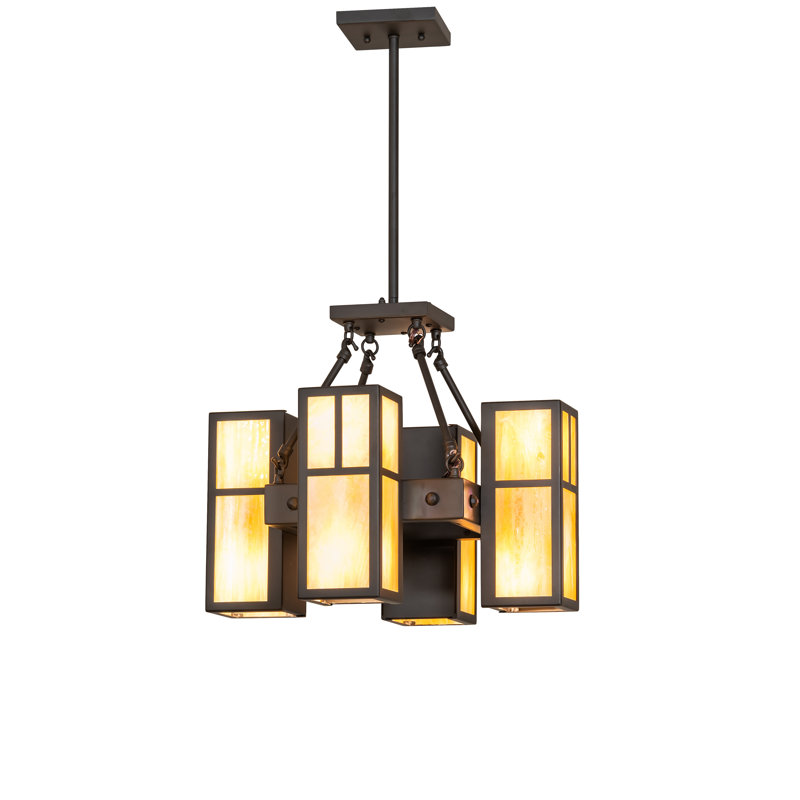 18" Square Hyde Park 4 Light Pendant