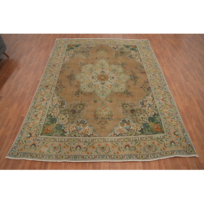 Tapis traditionnel rétro en laine 10 x 12