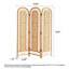 Paravent vintage pliable en rotin tissé