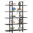 70.07" Height 5-Tier Vintage Industrial Black Bookshelf 47" Wide For Home &  Office-2066602186
