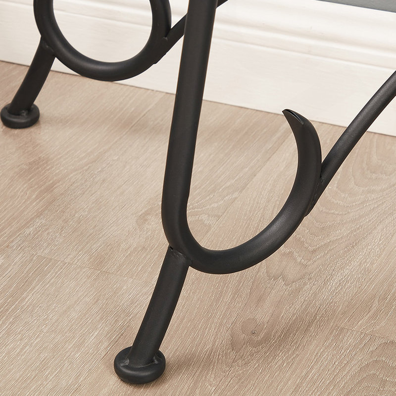 Tempered Glass Surface Console Table Coffee Table with Sturdy Construction for Living Room