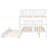 Full over Full Bunk Bed with Twin Size Trundle and Ladder, Solid Pine Frame, Slat Kit Included, No Box Spring Needed