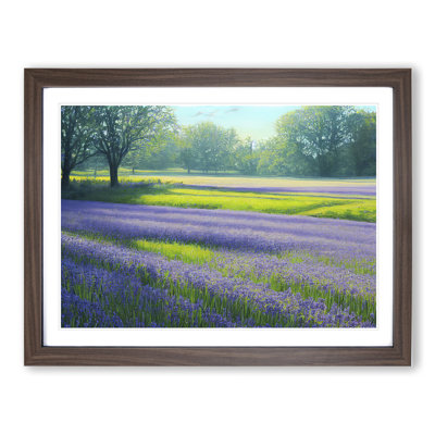 Exceptional Bluebell Field 1 Piece Single Picture Frame Wall Art