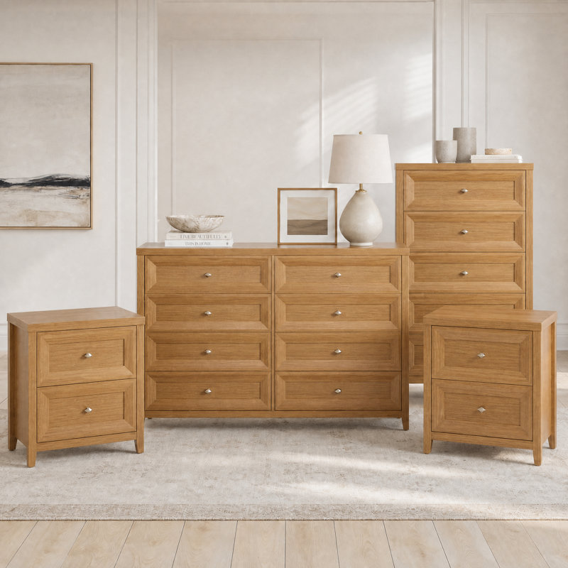 Piece Bedroom Set, Honey Oak