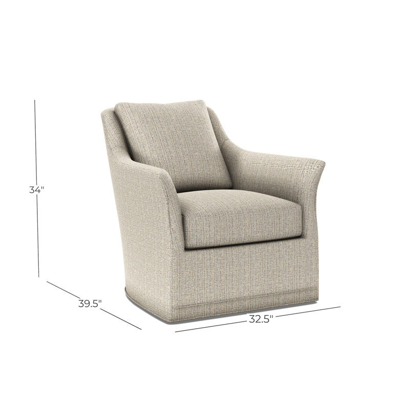 Arcadia Flared Arm Swivel Glider, Steady Fog