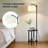 2-Tier Solid Wood Tray Table Floor Lamp With Bulb Included