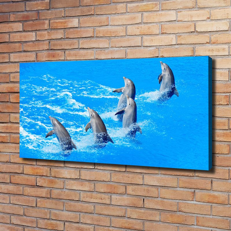 Dolphins - Wrapped Canvas Print