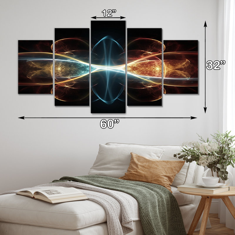 Quantum Twin Flames II - Fractals Canvas Print - 5 Panels