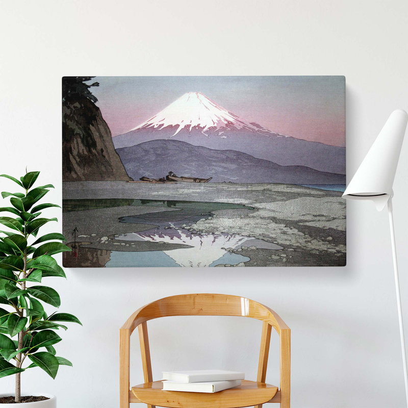 Fujiyama From Okitsu by Hiroshi Yoshida - Wrapped Canvas Painting, 50.8 cm H x 76.2 cm W