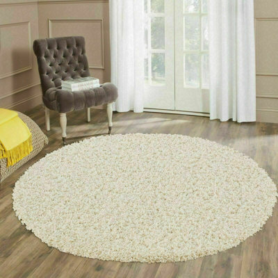 Round Hazera Solid Colour 120cm X 120cm Area Rug