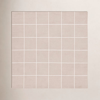 Beige Ivory Hand-Tufted Wool Rug