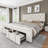 Bed Frame With 2 Storage Drawers, Upholstered Platform Bed Frame-1660145773-1660145775