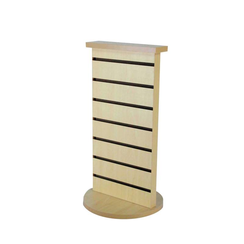 Maple Wood 24'' Countertop Display Rack with Slatwall Design