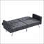 Canapé-lit convertible gris foncé pliable convertible, parfait pour le confort et la polyvalence de tout espace de vie.