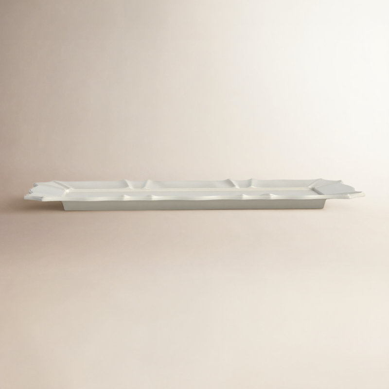Chloe Rectangular Tray, White