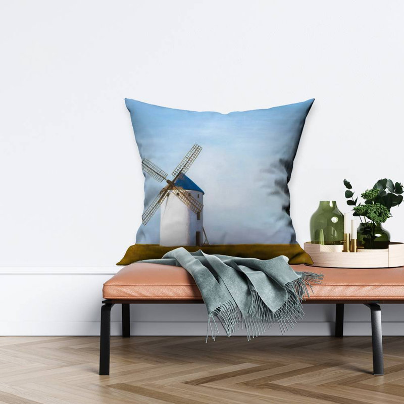 Big Windmill | Office Farmhouse Poly Twill Throw for Home Decor