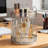 360-Degree Rotating Makeup Organizer For Vanity - 2 Tier High-Capacity Cosmetic Storage With Sturdy ABS Trays And Alloy Steel Base, Space-Saving Countertop Skincare & Perfume Display-1386026502