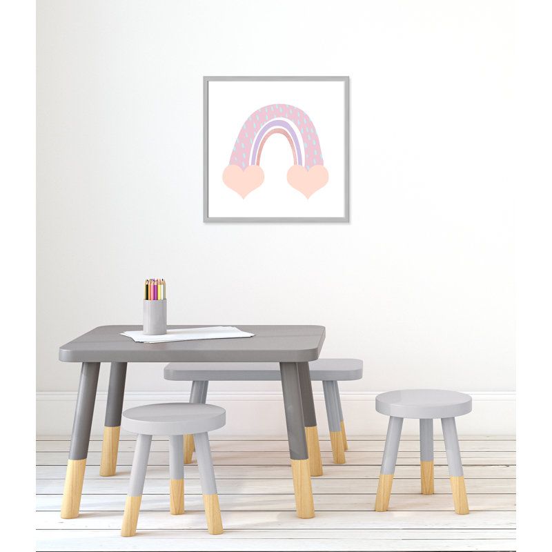 Arc-en-ciel 1, H 23,5 po x l 23,5 po x P 1,19 po, Encadré de boîte argent