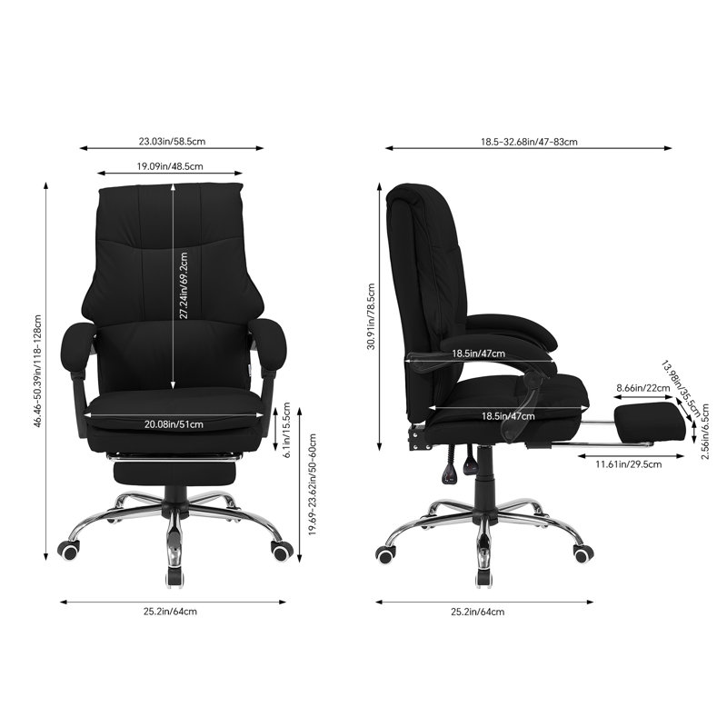 Brayden Studio Office Chair, Black