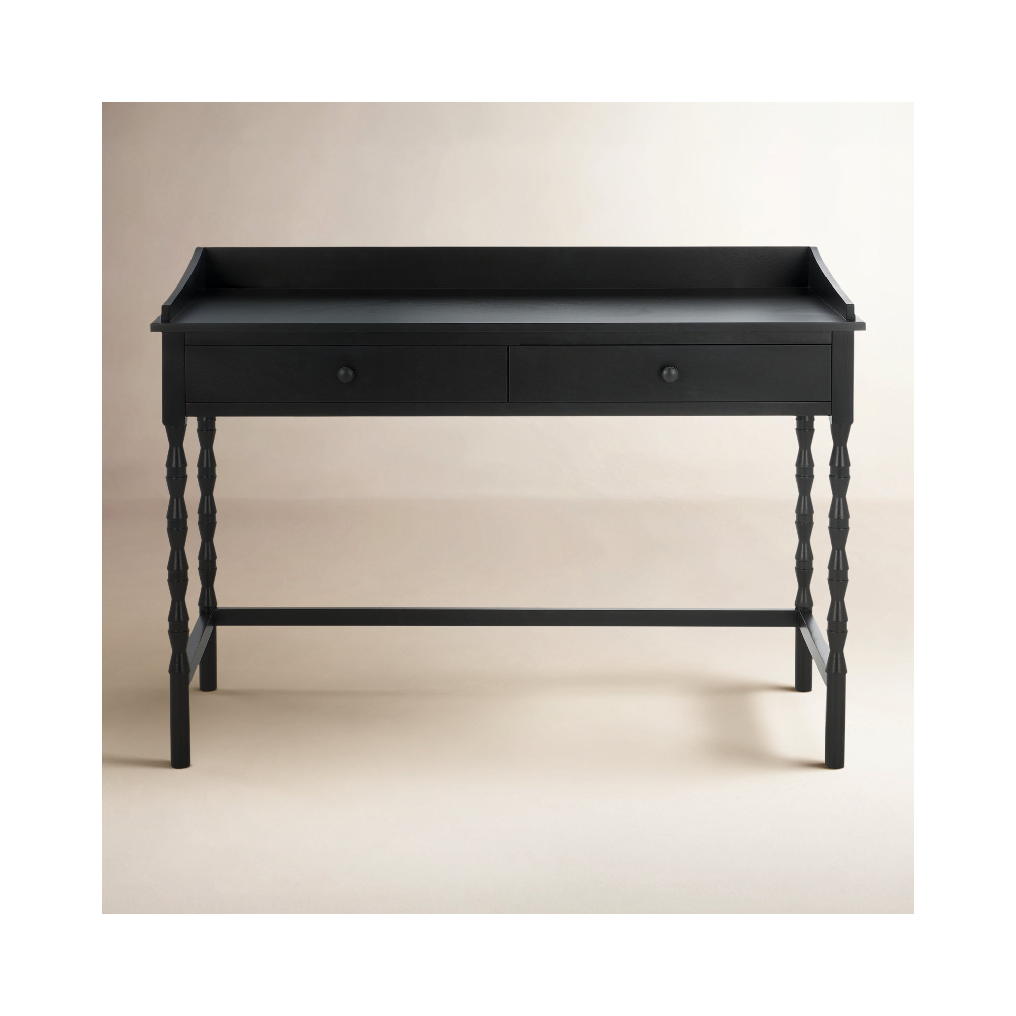 Mia Writing Desk with Drawers , Matte Black