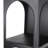 Metal 2 and 3 Shelf Storage Black Shelving Unit with Arched Openings Set