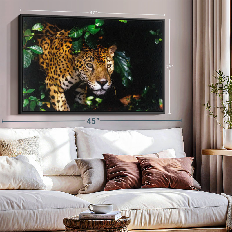 Animal «Rainforest Jaguar Wall Art», H 25 po x l 37 po