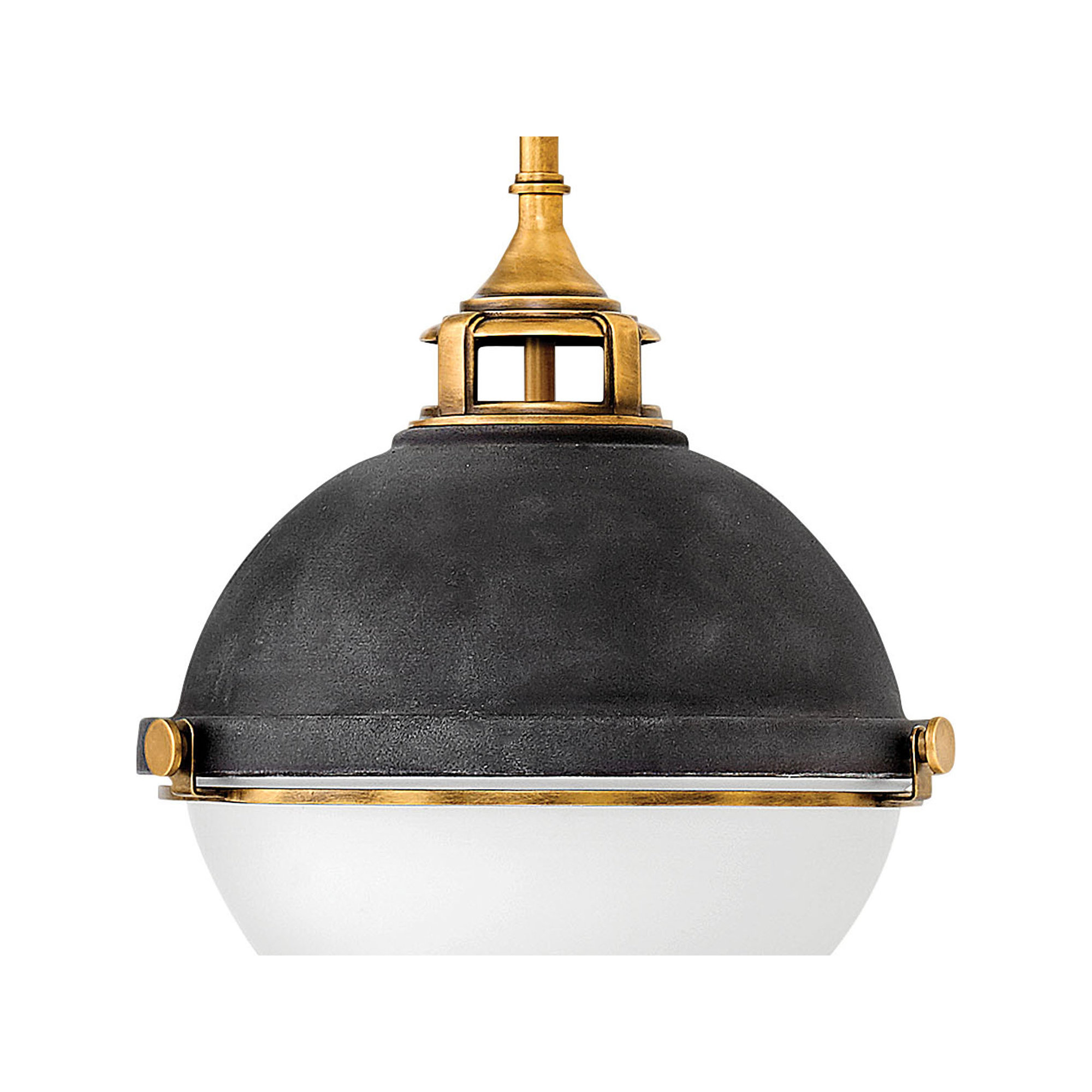 3 - Light Metal Dimmable Globe Chandelier, Aged Zinc
