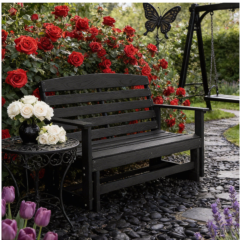 Banc oscillant et causeuse Loveseat, Noir