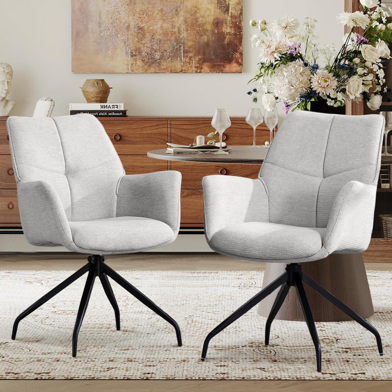 Chaise pivotante rembourrée Modern, Beige