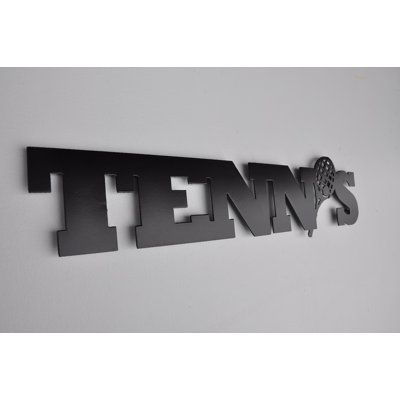 Décoration murale pour mots de tennis en métal