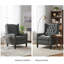 Fauteuil inclinable manuel à oreilles avec table d'appoint pliable et ports USB-456419487
