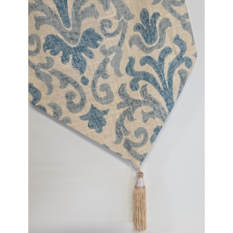 RLF Home Tracery Table Runner with lining/tassels