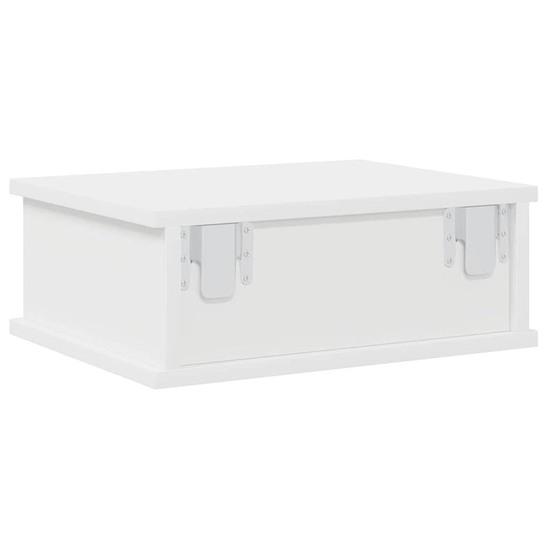 40cm W Manufactured Wood Bedside Table, White