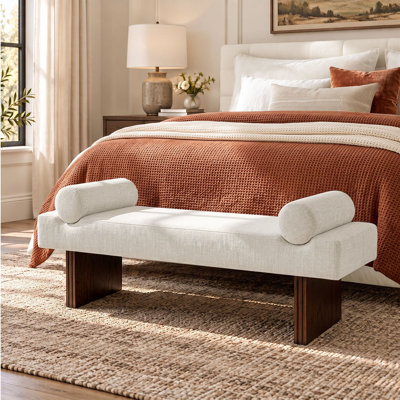 Banc rembourré en chenille l 60 po