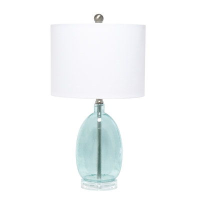 Ellipse Transparent Table Lamp, Clear Blue