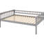 Lit double superposé au dessus avec tiroirs gris - convertible pour la chambre à coucher grise-173286146-173286156