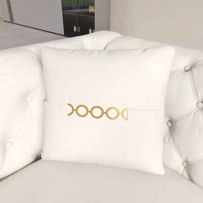 82.68" Mid-Century Modern Sofa With 2 Pillows