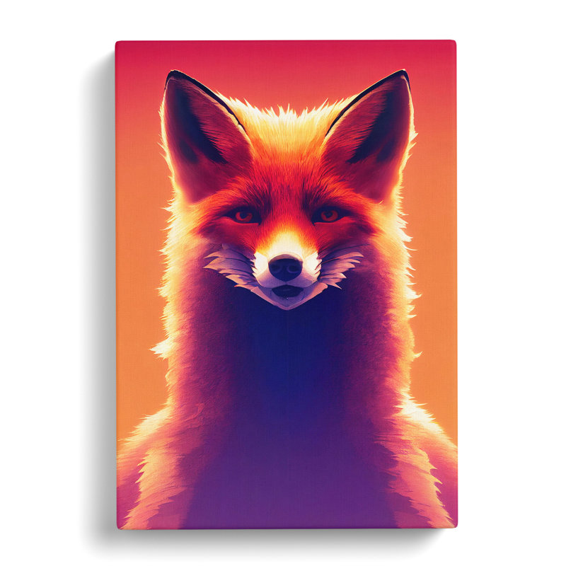 Fox Portrait Vol.3 - Wrapped Canvas, 50cm H x 35cm W x 3cm D