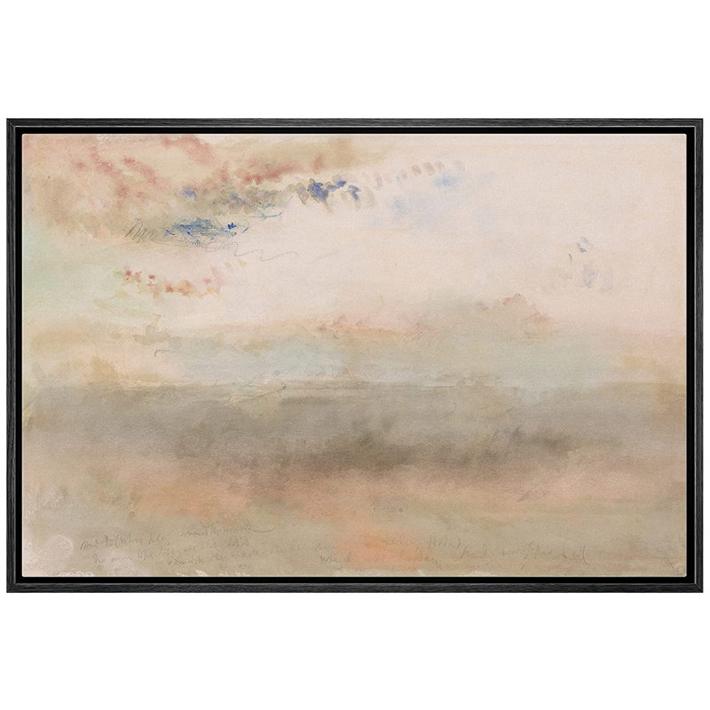 " Pastel Watercolor Tan Paint ", Black, 24" H x 36" W x 1.5" D