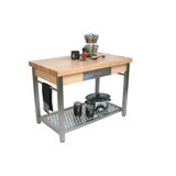 Cucina Grande Prep Table with Butcher Block Top