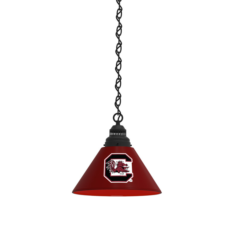 1 - Light Single Pendant, Black, South Carolina Gamecocks