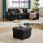 88” Square Arm Sofa With Ottoman-1730165886