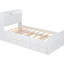 Lit simple avec rangement pour tête de lit et douille en bois de belle apparence