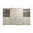 Arlex Queen Bed and 2 Shelving Units with Doors (126W)-88513668