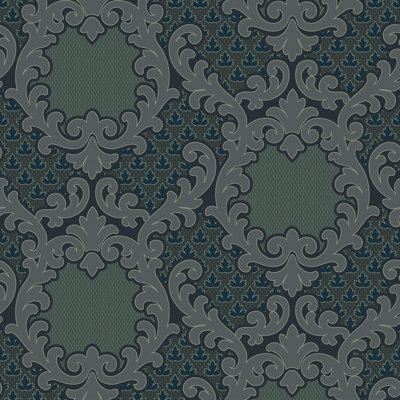 Shadow Leaf Damask - Wallpaper