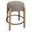 Jaden 36" Counter Table Set With 2 Natalia Counter Stools In Silver Boucle Fabric