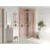 34" W X 72" H Framed Square Reversible Shower Enclosure With 1/4" Clear Tempered Glass