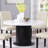 Sherry Rustic Round Marble Top Dining Table