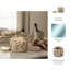 Bougie parfumée avec couvercle Jeimi pour décoration de salon - Bougie moderne en verre pour table basse, bibliothèque ou chambre à coucher - 9 po-1150208075